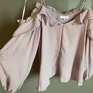 Parker lavender cold shoulder top